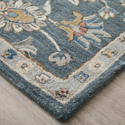 Rylan Transitional Oriental Rug - 8639F by Feizy in gray, ivory, red. Made from wool in a unique style.