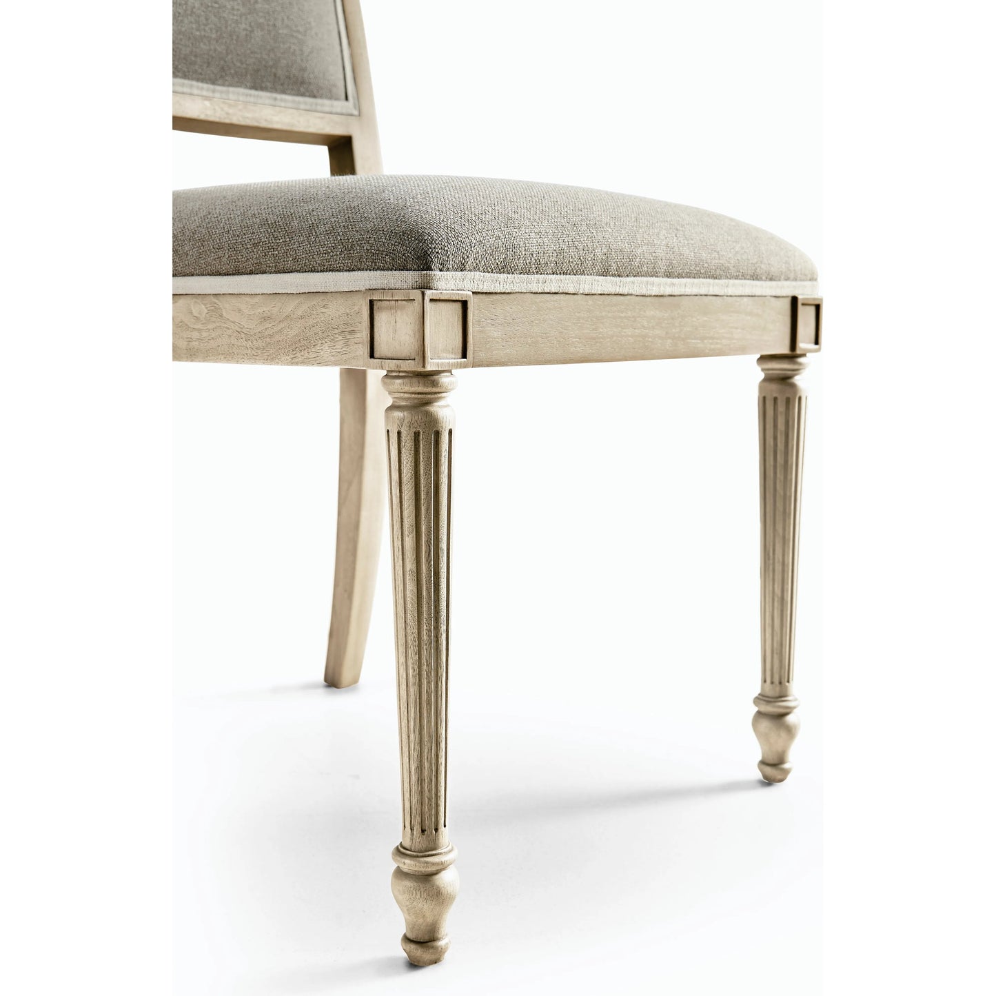 011 SI-2186305 | Closeup | Timeless Flare Uph. Side Chair by Jonathan Charles. Made from beech wood, foam, fabric in a modern style.