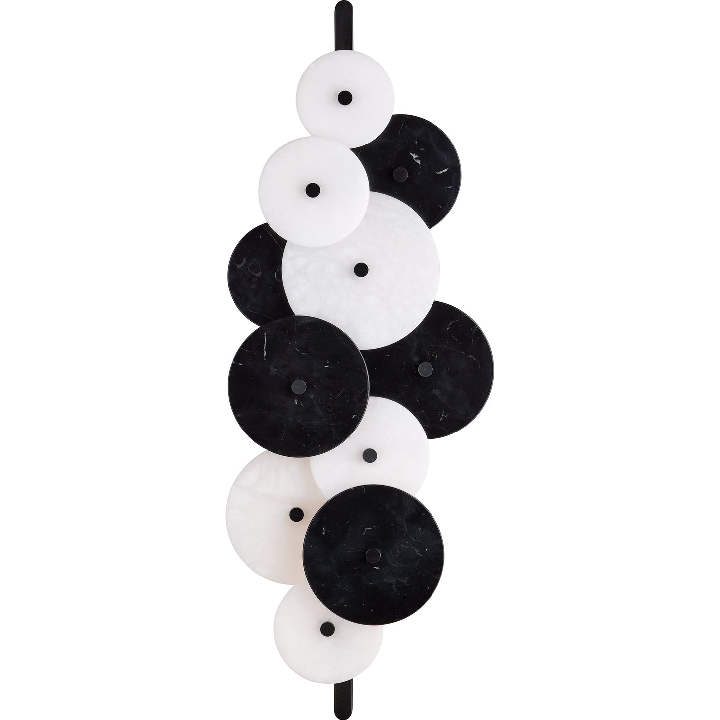 001 SI-2133964 | Primary Silo | Inyo Wall Sconce by Currey and Company in natural, satin black. Made from alabaster, marble, metal in a modern style.