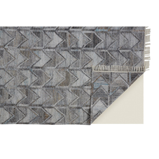 Beckett Moroccan Diamond Rug - 0813F by Feizy in gray. Made from pet in a unique style.