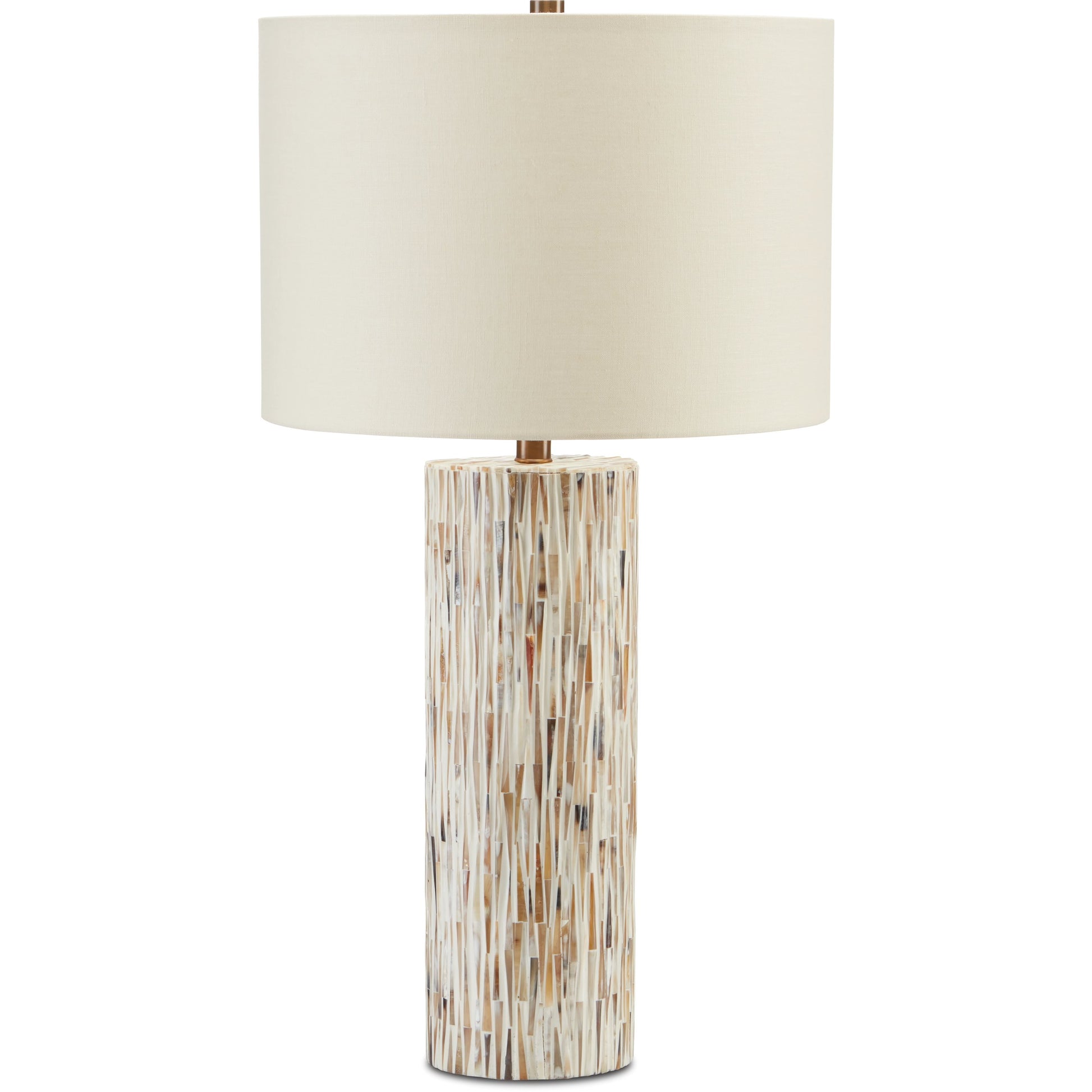 Aquila Table Lamp by Currey and Company in natural bone, antique brass. Made from bone, wood, composite in a transitional style.