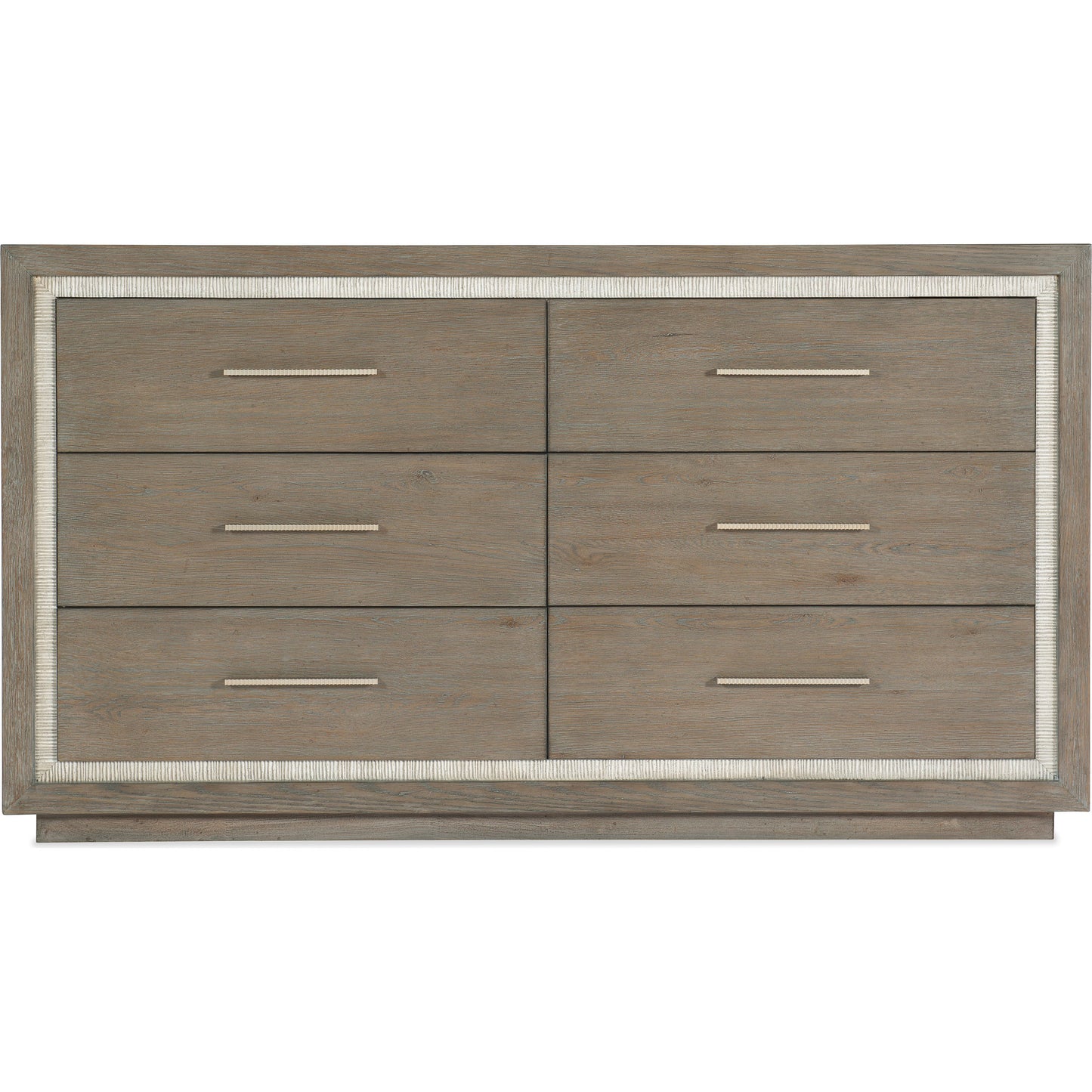 002 SI-1900865 | Additional Silo | Serenity Mainstay Six Drawer Dresser by Hooker Furniture in malibu, champagne. Made from oak veneers with cedar, felt, resin in a modern style.