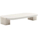 Overlap Rectangle Cocktail Table by Caracole. Made from stone in a transitional style.