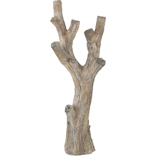 Rafaela Flameless LED Candelabra by Currey and Company in dark brown. Made from composite in a rustic style.