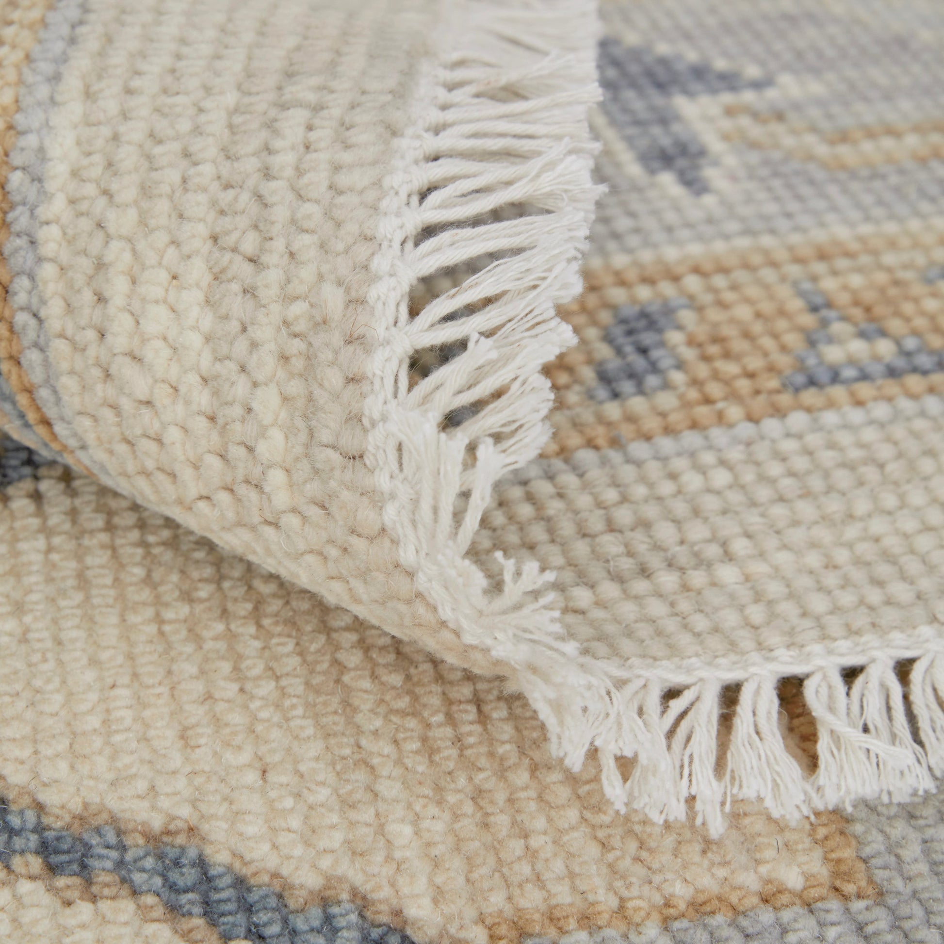 Karina Transitional & Botanical Rug - 90969G6F by Feizy in ivory, blue, tan. Made from wool in a unique style.