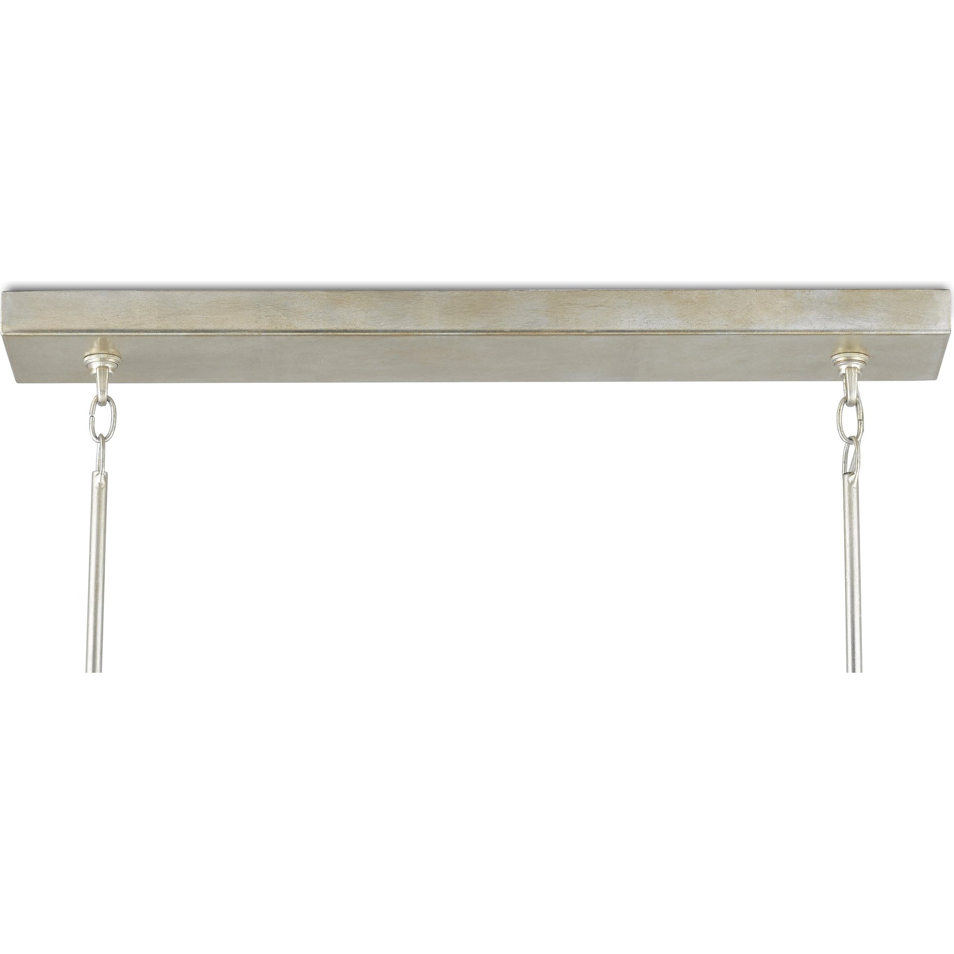 Middleton Rectangular Chandelier by Currey and Company. Made from wrought iron in a modern style.