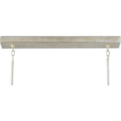 Middleton Rectangular Chandelier by Currey and Company. Made from wrought iron in a modern style.