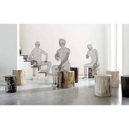 Crazy Wire Lounging Female by Phillips Collection in black. Made from metal in a modern style.