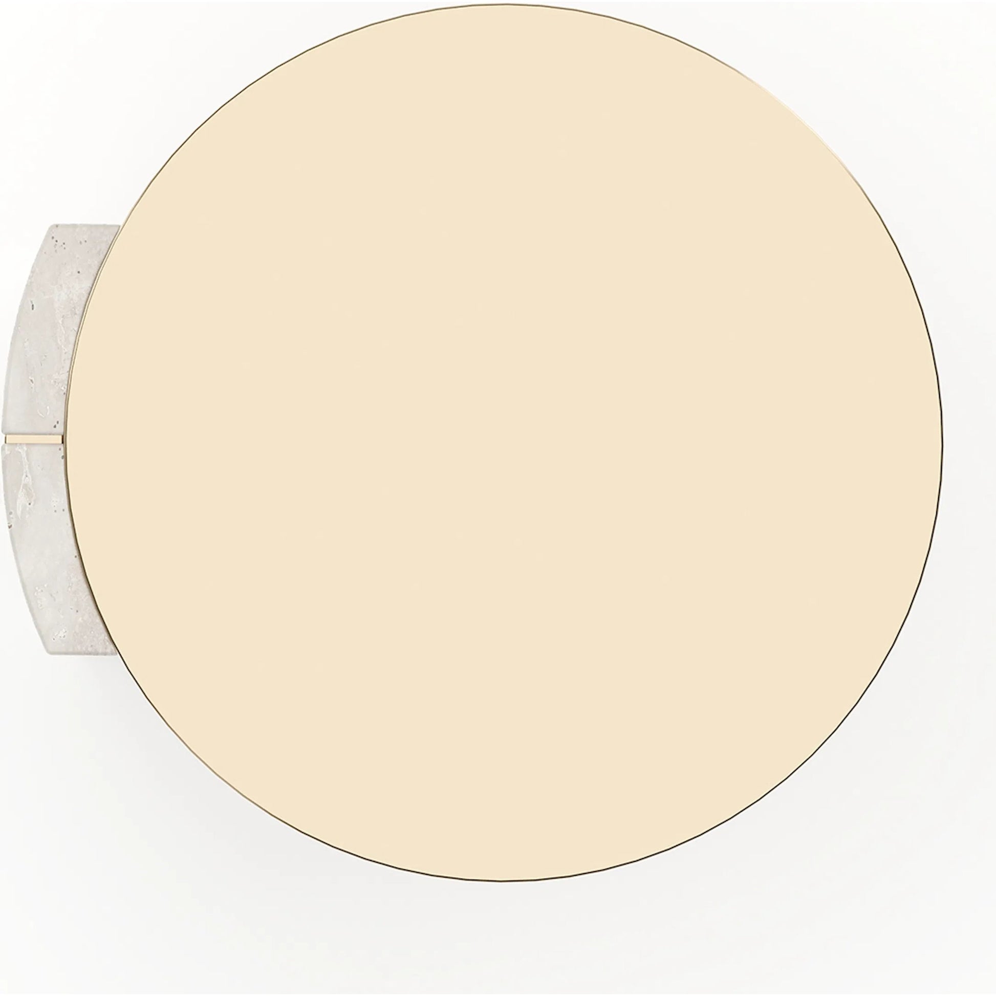 Overlap Round Side Table by Caracole in whisper of gold. Made from stone in a modern style.