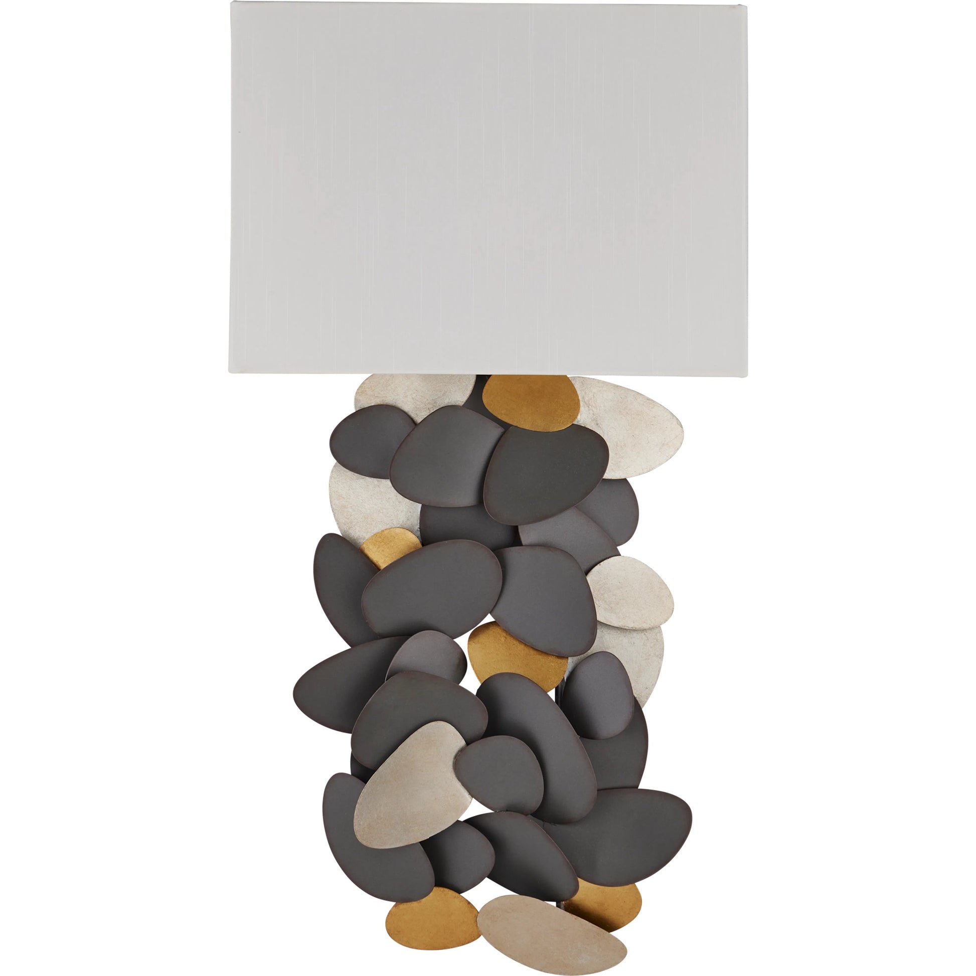Moon Dust Wall Sconce by Currey and Company in hiroshi gray, contemporary gold leaf, contemporary silver leaf. Made from wrought iron in a modern style.