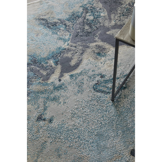 Astra Transitional Rug - 39L4F by Feizy in blue, gray, ivory. Made from polypropylene, polyester in a unique style.