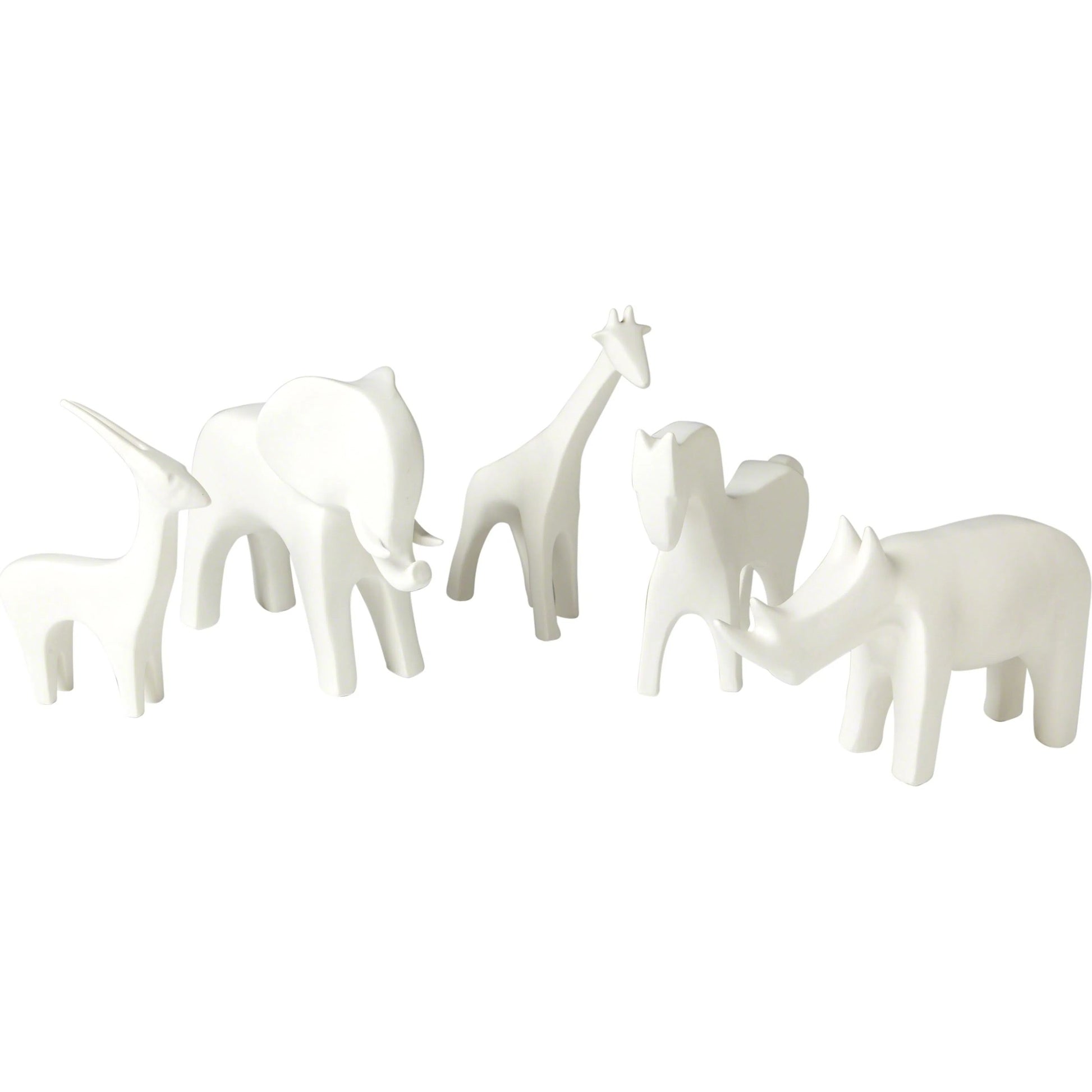 Giraffe by Global Views in white. Made from ceramic in a eclectic & global style.