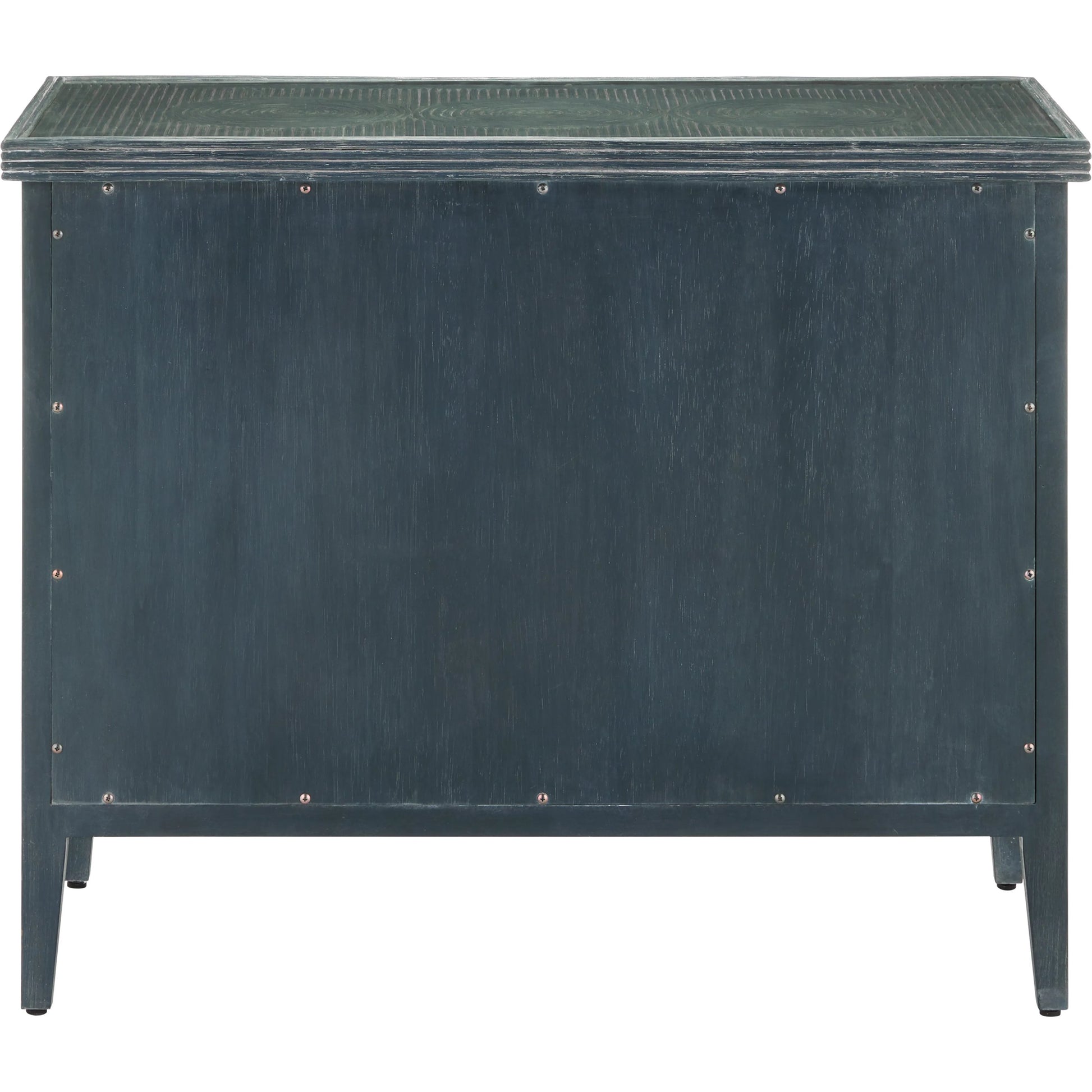 Santos 3-Drawer Chest by Currey and Company. Made from rattan, mahogany, glass, brass in a modern style.