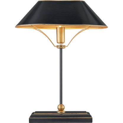 Daphne Table Lamp by Currey and Company. Made from iron, brass, engineered wood in a modern style.