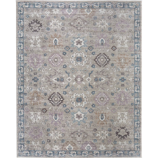 Dartmouth Transitional & Botanical Rug - DRT39QLF by Feizy in gray, blue, taupe. Made from polypropylene in a unique style.