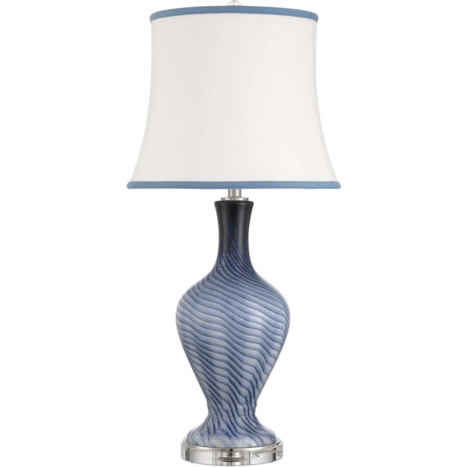 Zeta Table Lamp by Currey and Company. Made from glass, optic crystal in a transitional style.