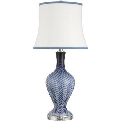 Zeta Table Lamp by Currey and Company. Made from glass, optic crystal in a transitional style.