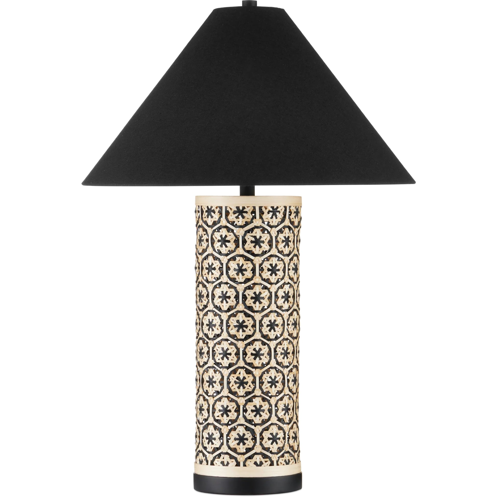 Nebulon Table Lamp by Currey and Company in natural, black. Made from bamboo, metal in a eclectic & global style.