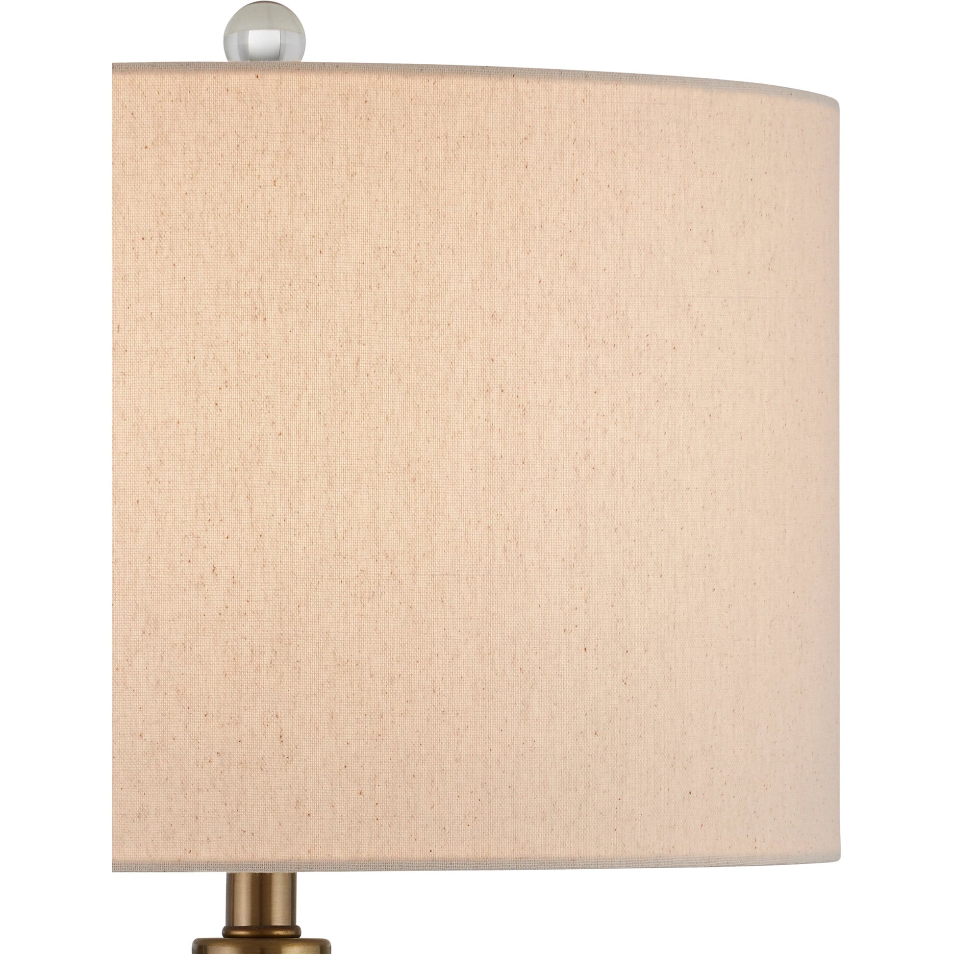 Zebulon Table Lamp by Currey and Company in clear, gold, antique brass. Made from glass, metal, optic crystal in a modern style.