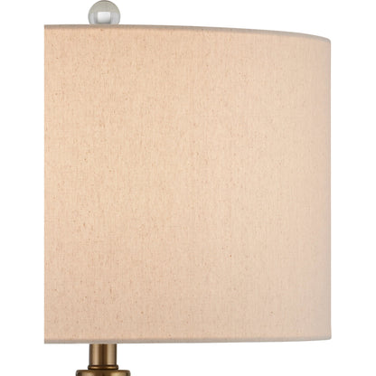 Zebulon Table Lamp by Currey and Company in clear, gold, antique brass. Made from glass, metal, optic crystal in a modern style.