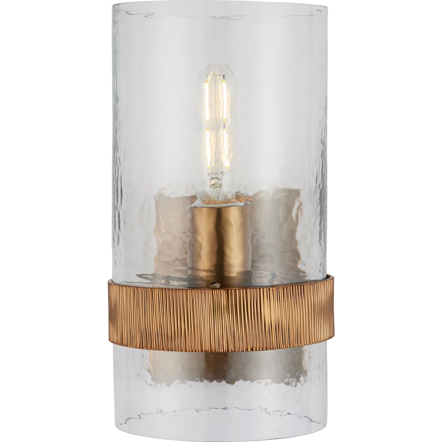 002 SI-2524432 | Additional Silo | Sudeley Wall Sconce by Currey and Company in clear, satin brass. Made from glass, metal in a transitional style.