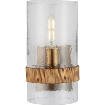 Sudeley Wall Sconce by Currey and Company in clear, satin brass. Made from glass, metal in a transitional style.