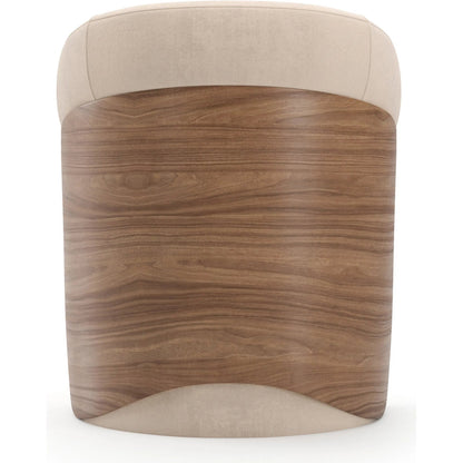 Fleur Wood Back Dining Chair by Caracole in porcini. Made from unique in a transitional style.