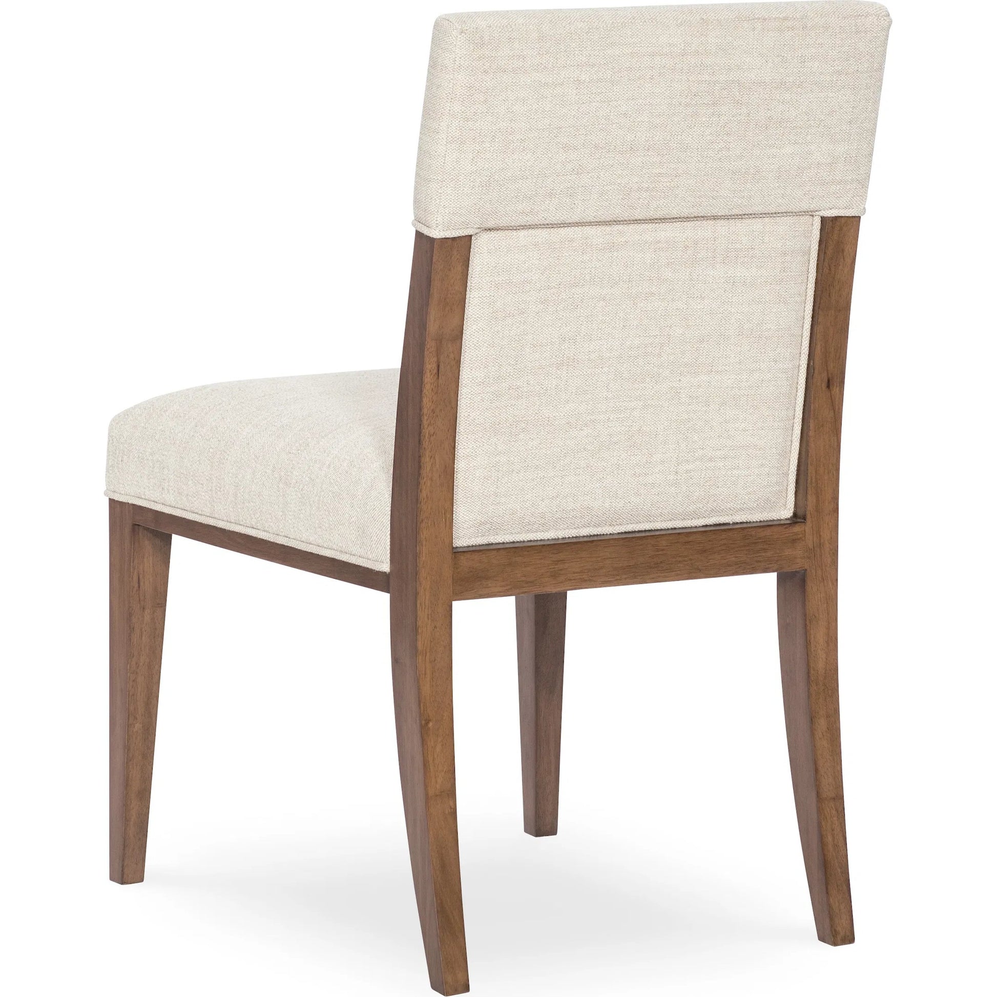 Eleana Dining Chair by Hooker Furniture in beige and light caramel, quartered walnut veneers. Made from wood, fabric in a transitional style.