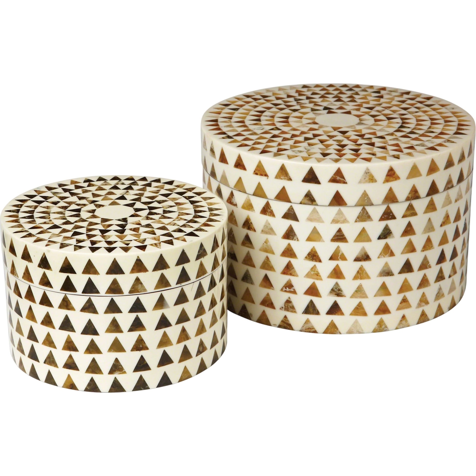 Triangle Round Stripe Box by Global Views. Made from mdf in a eclectic & global style.