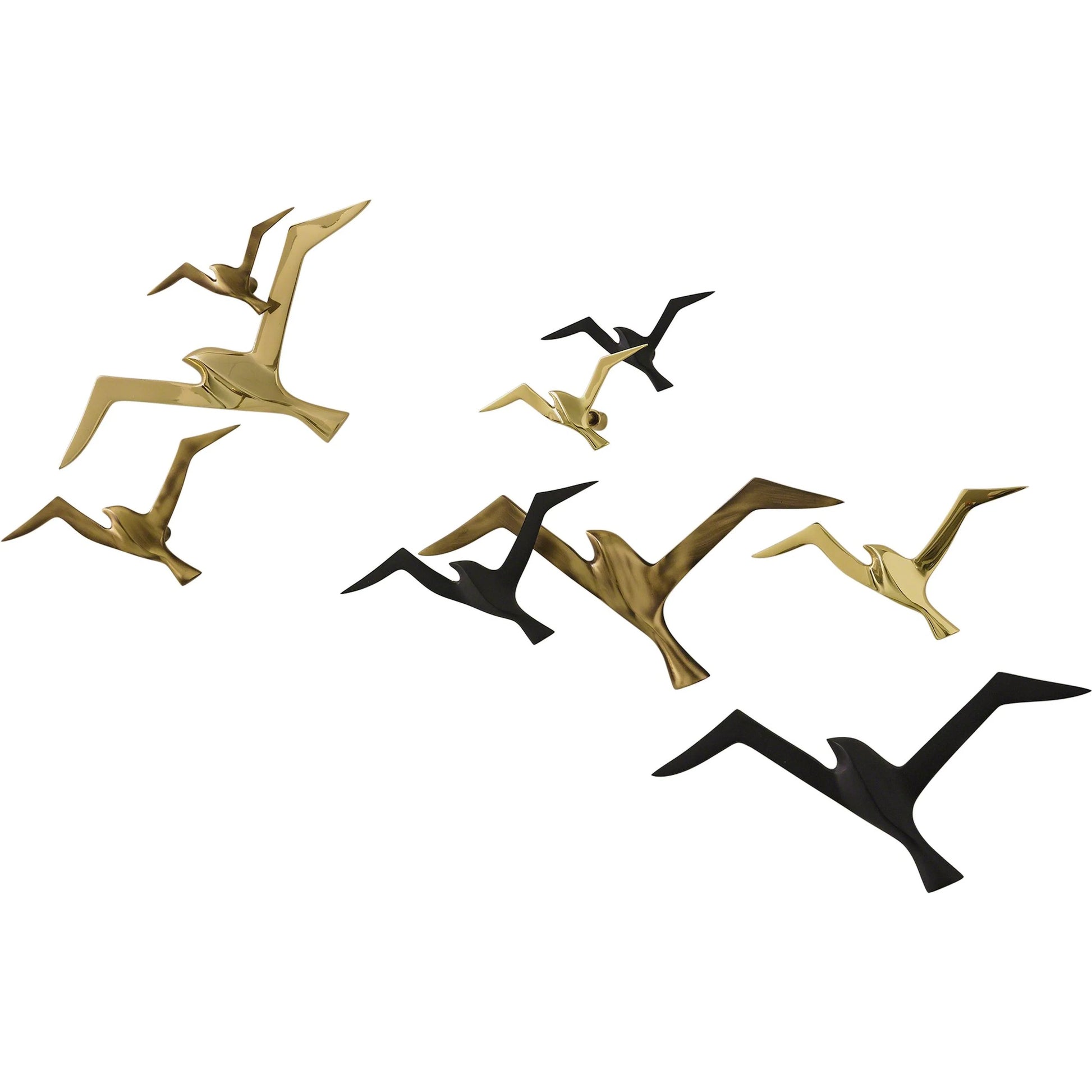 Flock Wall Decor by Global Views. Made from brass in a coastal style.