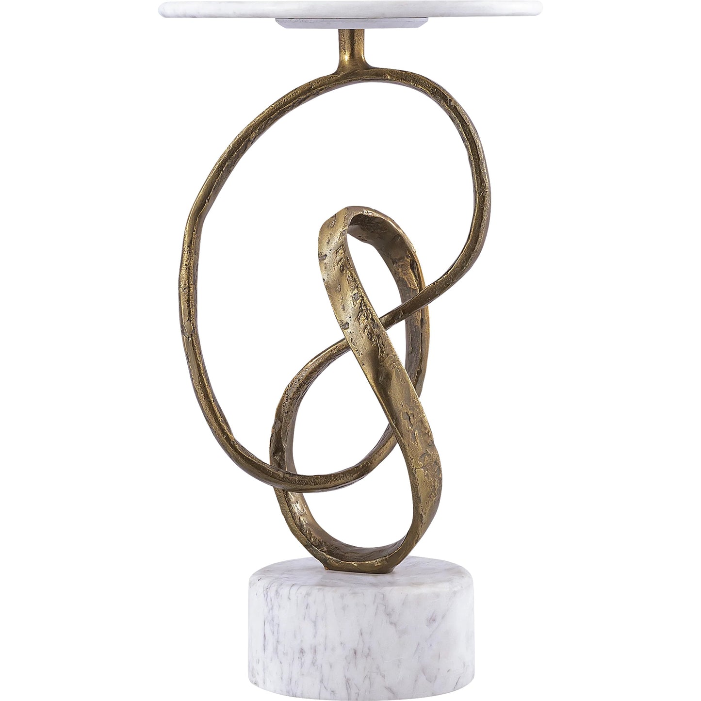 003 SI-2257287 | Additional Silo | Ruban Accent Table by Currey and Company in antique brass, natural. Made from cast aluminum, marble in a modern style.