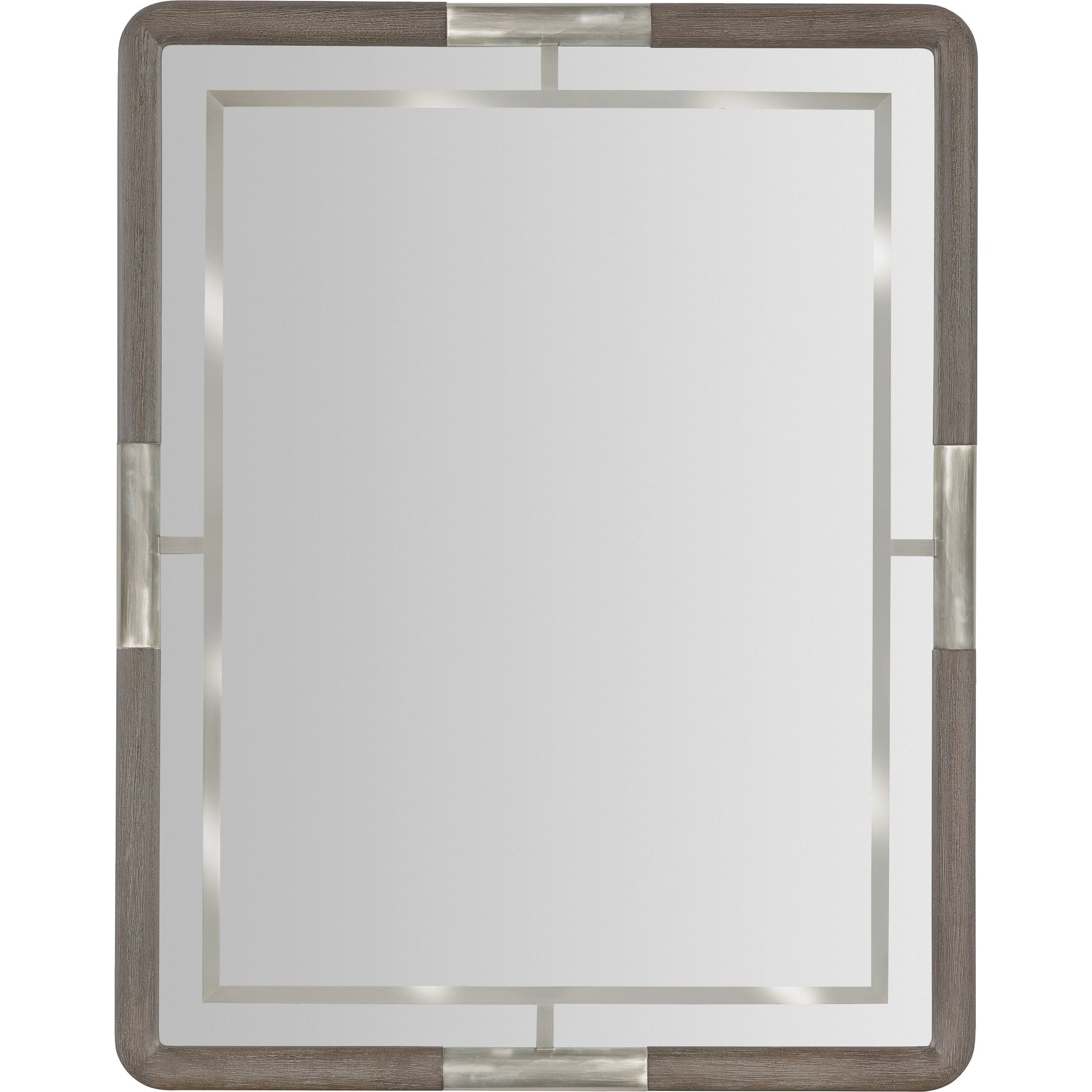 Modern Mood Landscape Mirror by Hooker Furniture. Made from wood, mirror, metal in a modern style.