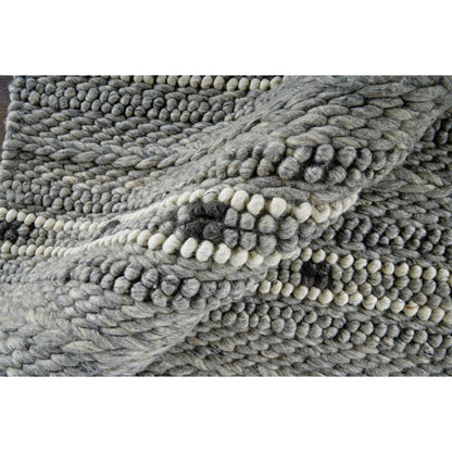 Cicero Transitional Stripes Rug - T15T8006 by Thom Felicia by Feizy Rugs in gray, black, white. Made from wool in a unique style.