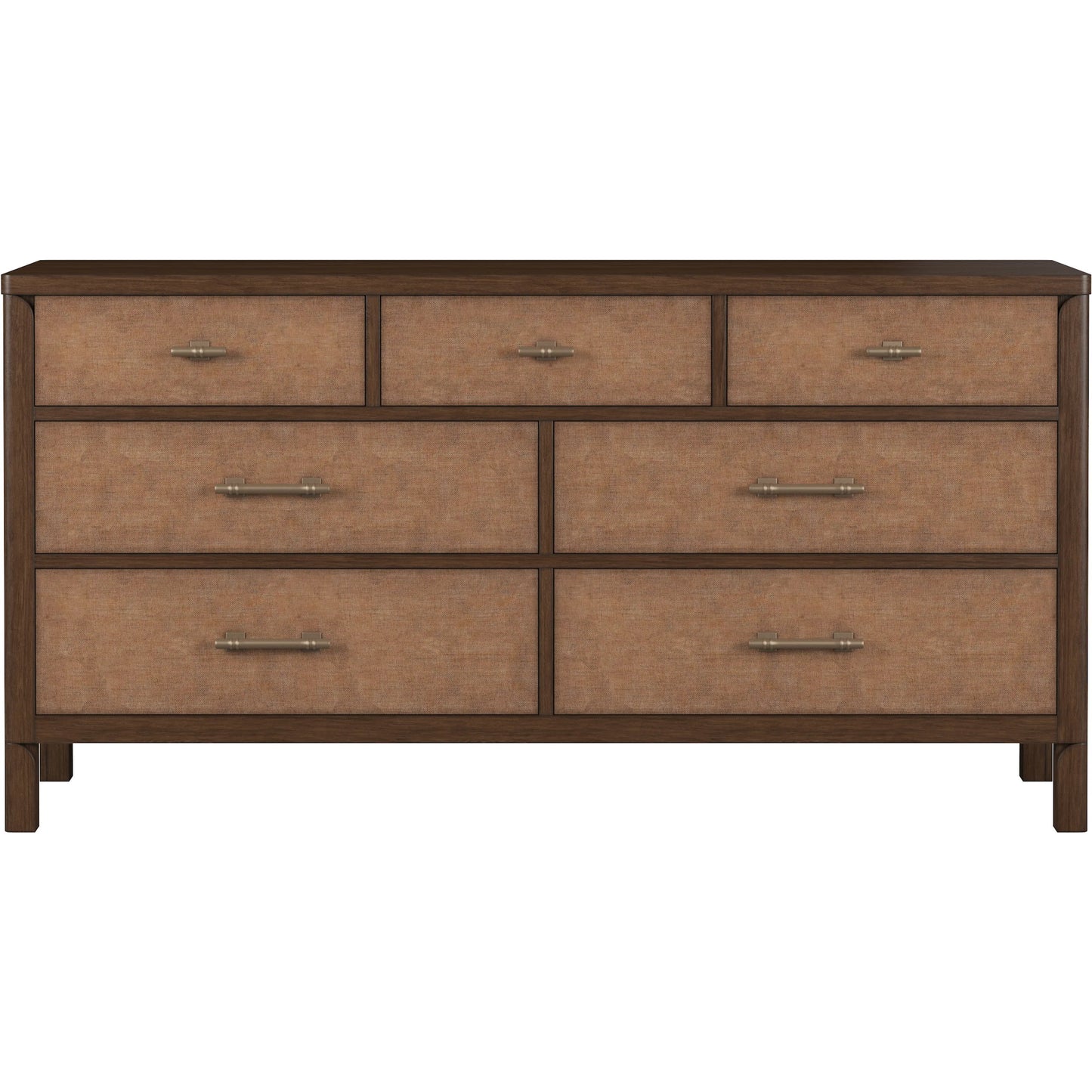 002 SI-2514226 | Additional Silo | Verge Woven Dresser by A.R.T. Furniture in handcrated walnut. Made from poplar solids, flat cut walnut veneers in a traditional style.