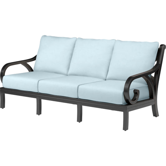 Monterey Outdoor Sofa by Sunset West in browns. Made from aluminum in a cottage & farmhouse style.