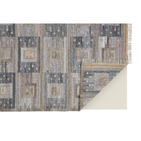 Beckett Moroccan Desert Rug - 0816F by Feizy in charcoal, multi. Made from pet in a unique style.