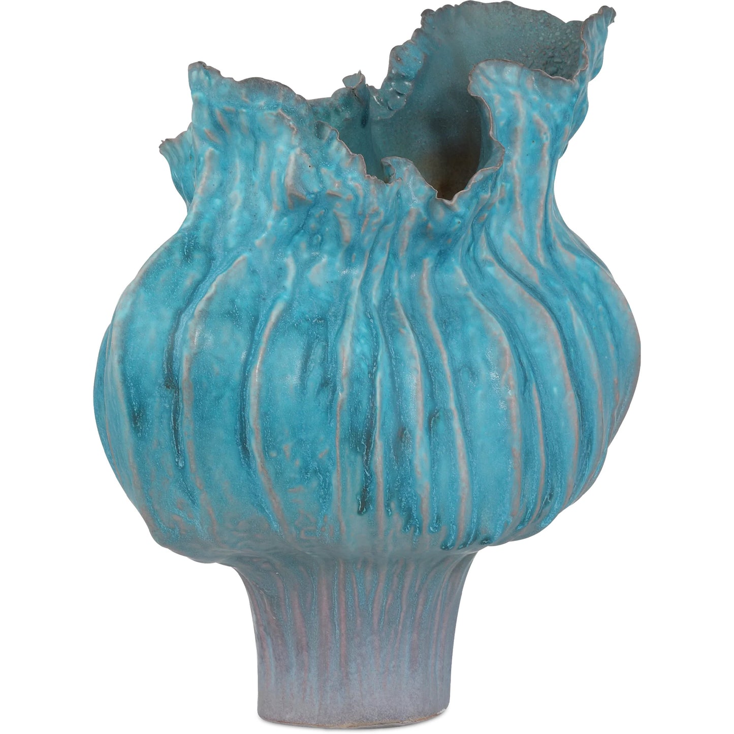 002 SI-2387026 | Additional Silo | Flying Silk Vase by Currey and Company in blue. Made from porcelain in a eclectic & global style.