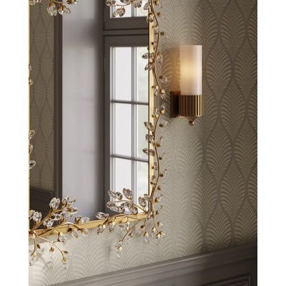 Forget-Me-Not Mirror by Currey and Company. Made from crystal, metal, glass in a modern style.