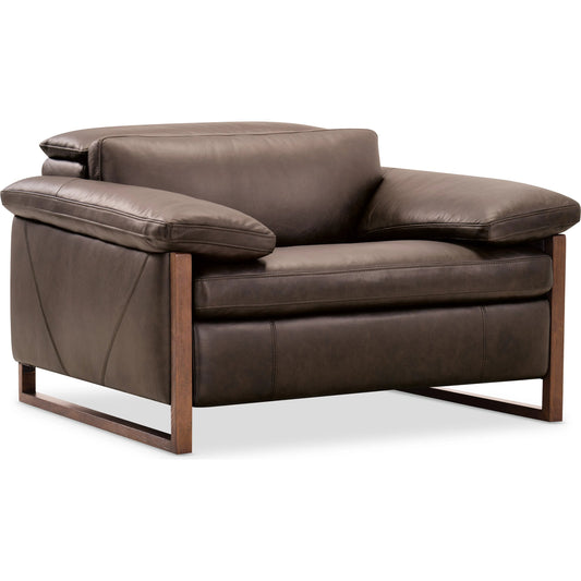 Jericho Power Recliner with Power Headrest by Hooker Furniture. Made from leather in a traditional style.