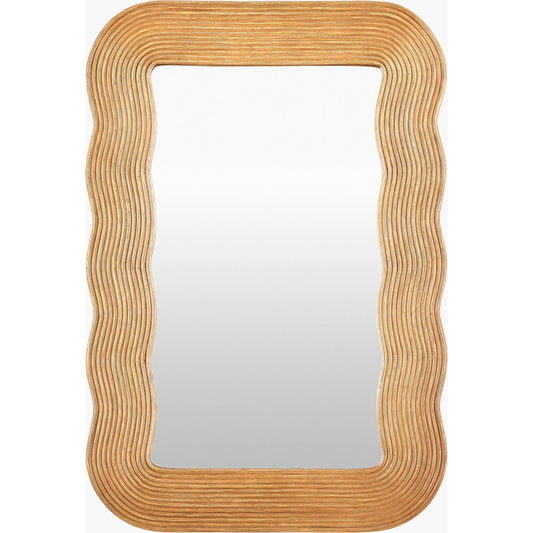 Dance Accent Mirror by Surya. Made from rattan in a modern style.