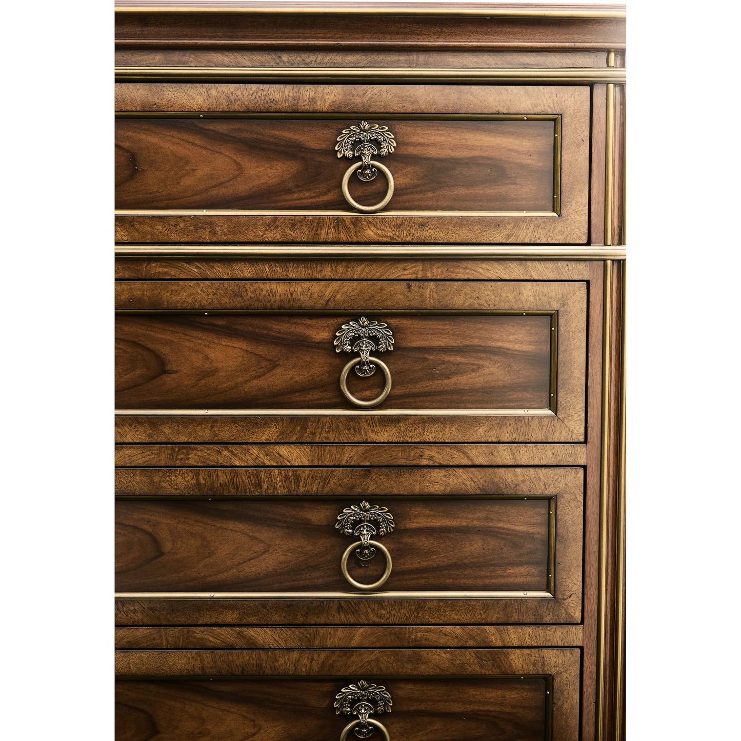 007 SI-2446831 | Closeup | Viceroy Buffet by Jonathan Charles in viceroy brown santos. Made from local mahogany, oak, celejeria veneer, oak veneer, brass, acacia veneer, santos rosewood crown veneer in a traditional style.