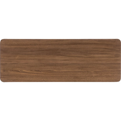 Eleana Three Drawer Chest by Hooker Furniture in light caramel, quartered walnut veneers. Made from walnut veneers, wall covering in a modern style.