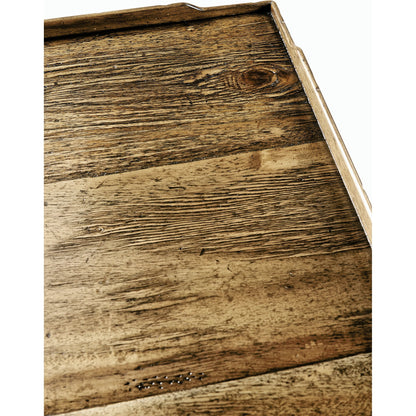 Casual Accents Country Walnut Side Table by Jonathan Charles in medium brown driftwood. Made from acacia in a modern style.