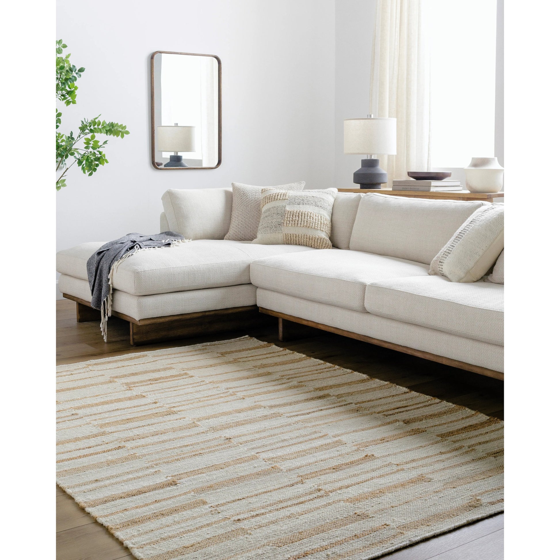 Diane DAI-2307 Rug by Livabliss in cream, tan. Made from jute in a unique style.