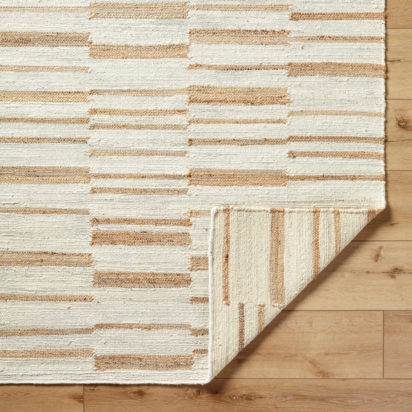 005 SI-2098209,SI-2098210,SI-2098211,SI-2098212 | Closeup | Diane DAI-2307 Rug by Livabliss in cream, tan. Made from jute in a unique style.
