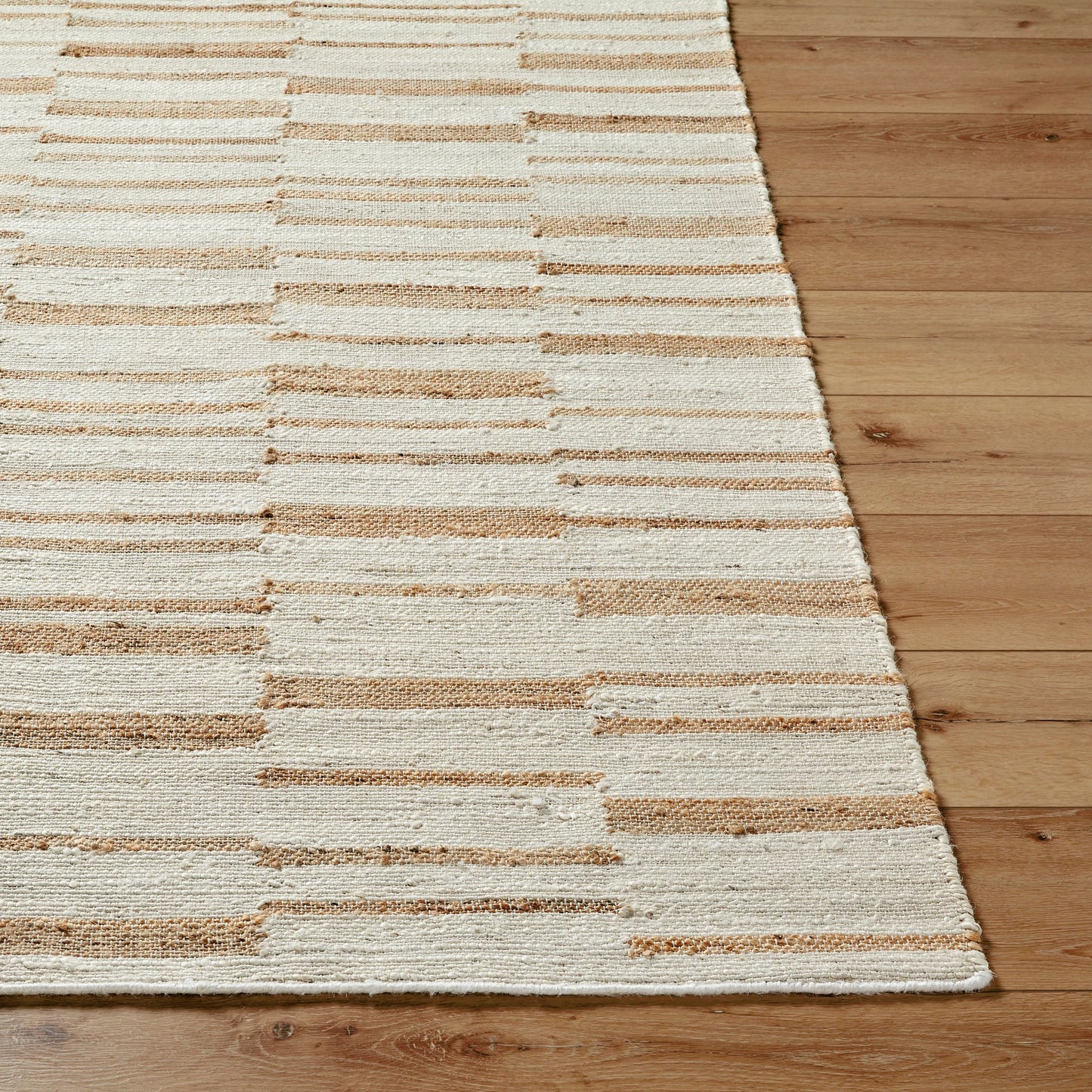 004 SI-2098209,SI-2098210,SI-2098211,SI-2098212 | Closeup | Diane DAI-2307 Rug by Livabliss in cream, tan. Made from jute in a unique style.