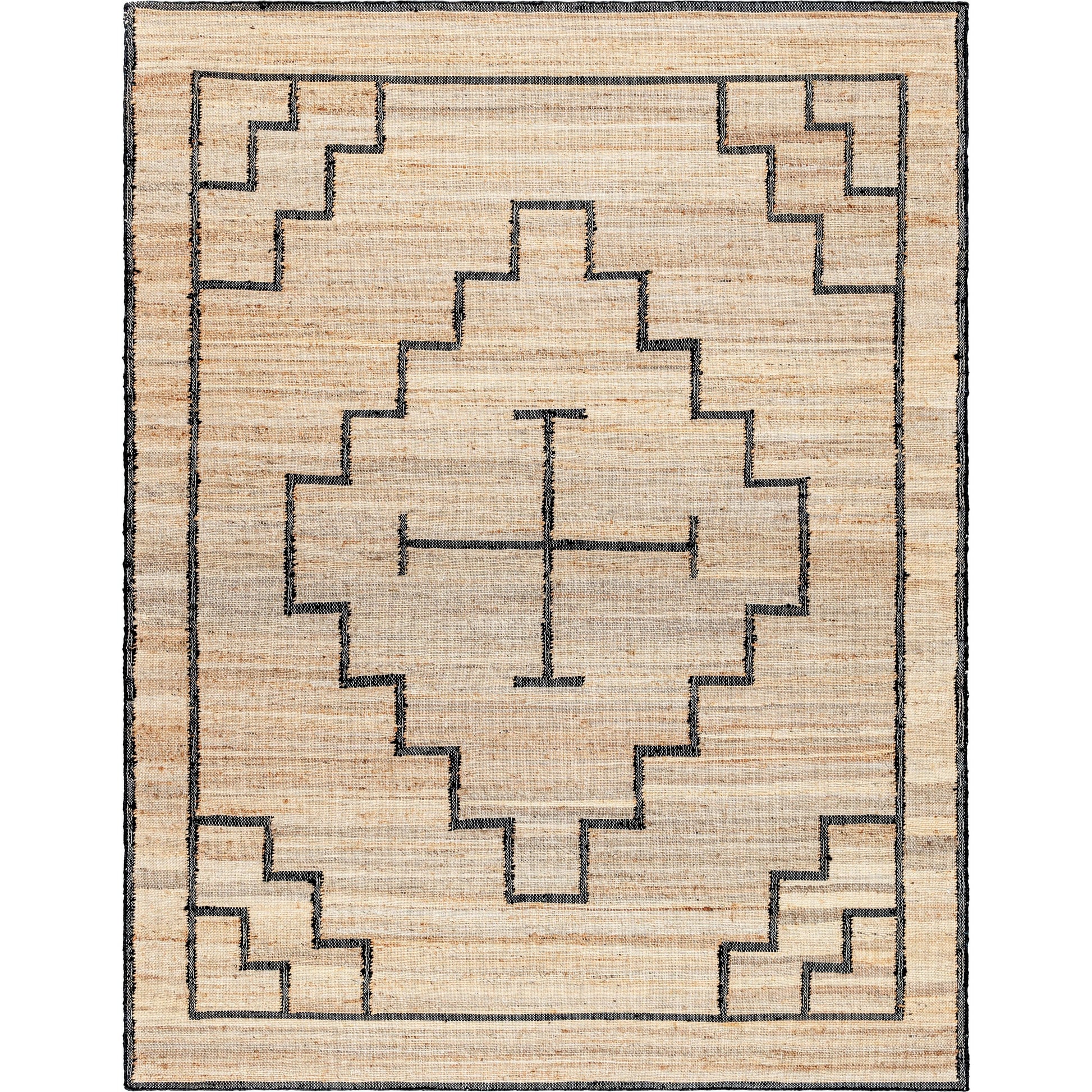 Diane DAI-2309 Rug by Livabliss in tan, black. Made from jute in a unique style.