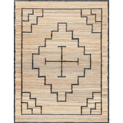 Diane DAI-2309 Rug by Livabliss in tan, black. Made from jute in a unique style.