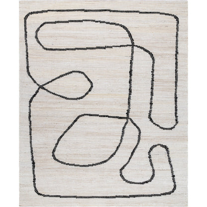 Diane DAI-2310 Rug by Livabliss in cream, black. Made from jute in a unique style.