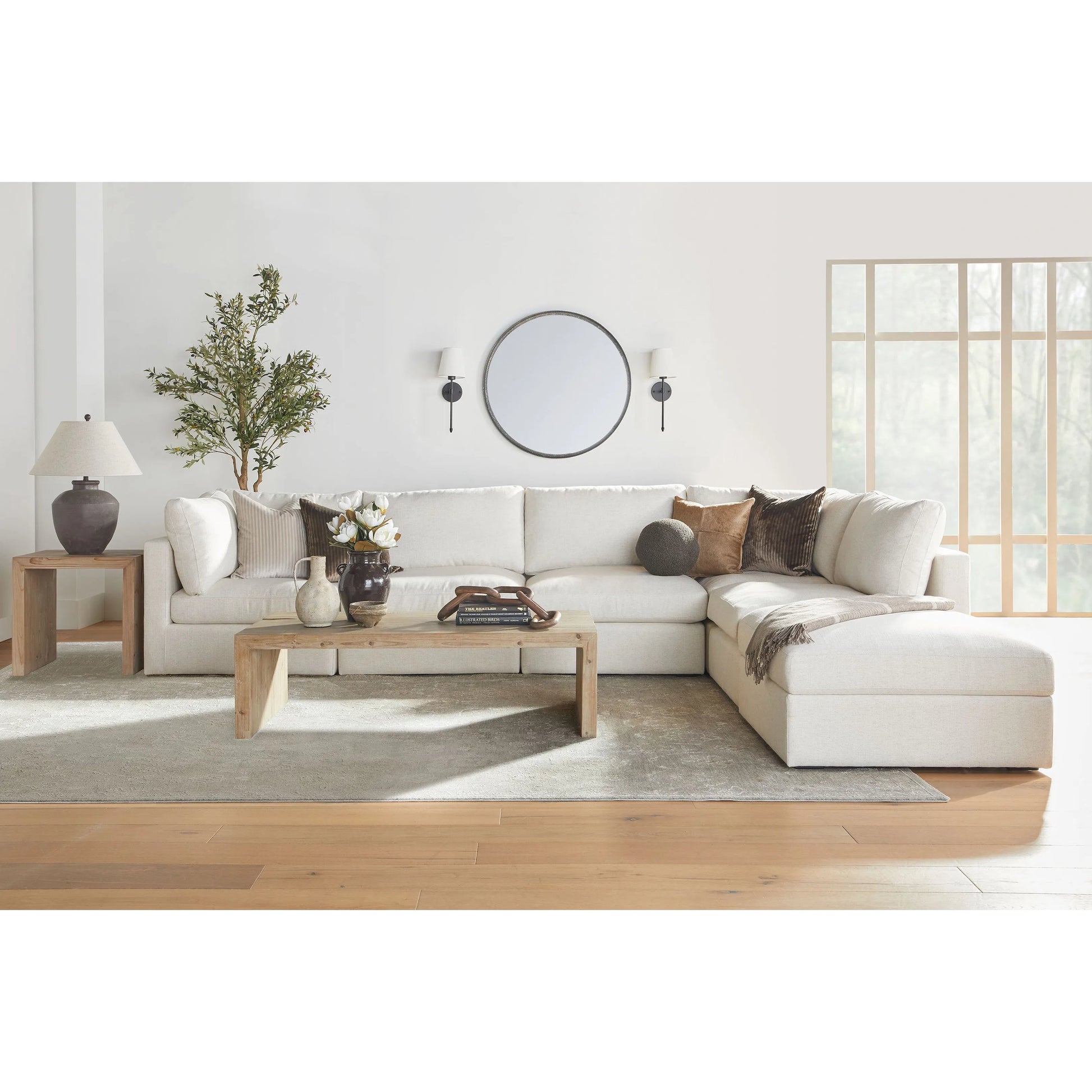 Daley Corner Chair by Essentials For Living in livesmart halifax ivory, espresso. Made from solid oak wood, mdf, plywood in a modern style.